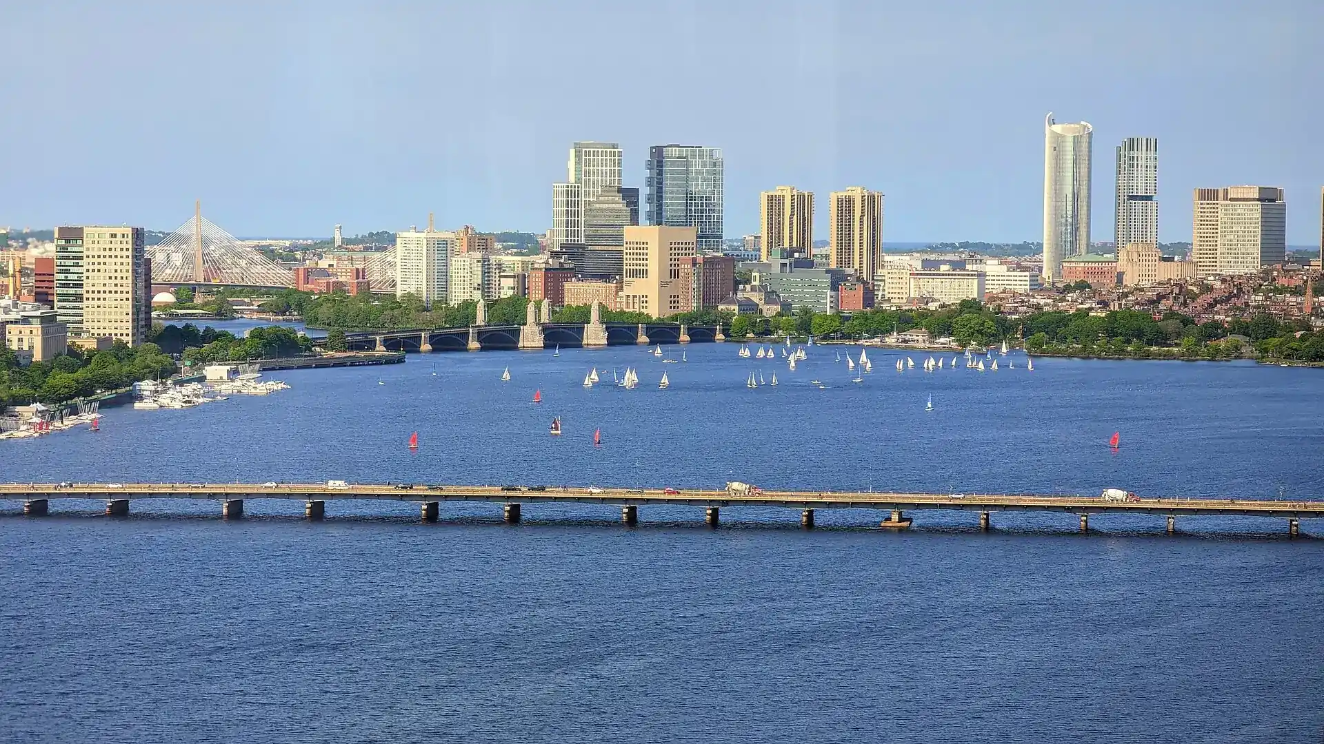 A river, a bridge and a city skyline beyond